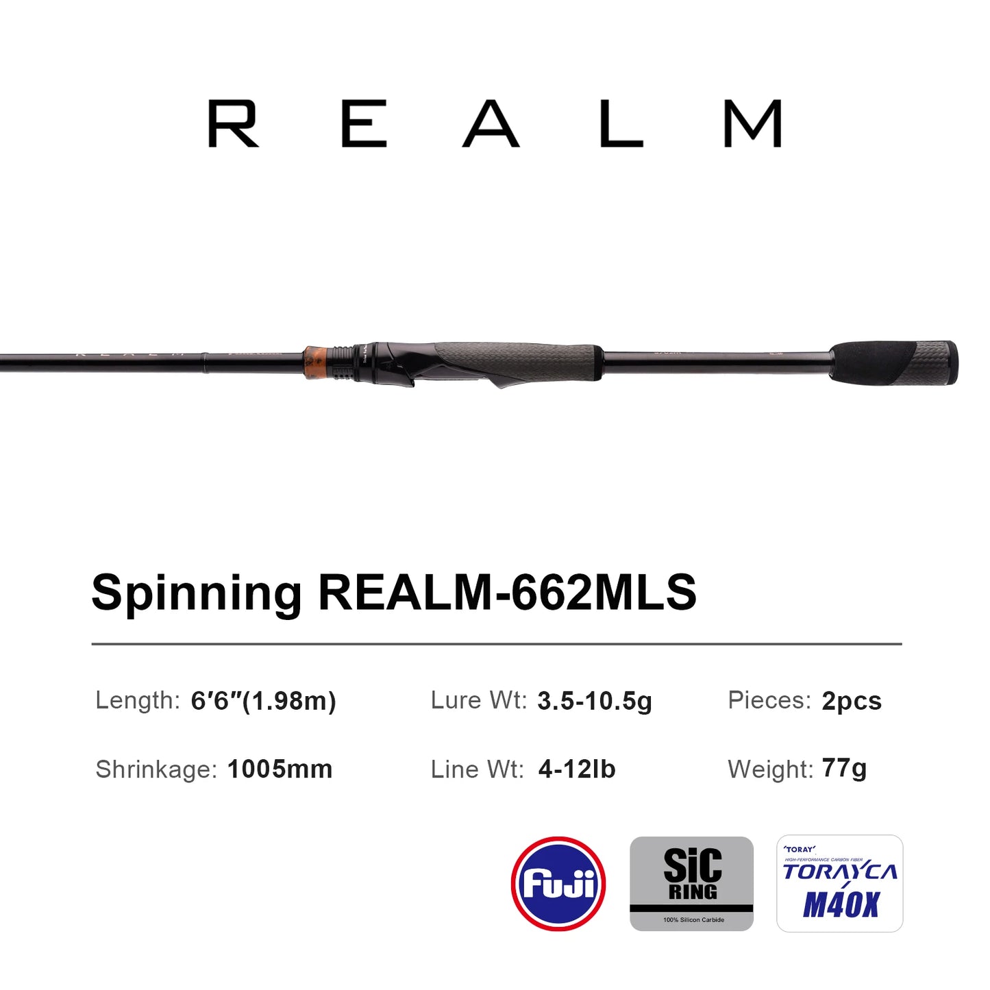 HookUpCo. Purelure Realm Bass Rod with Fuji Rings - HookUpCo.