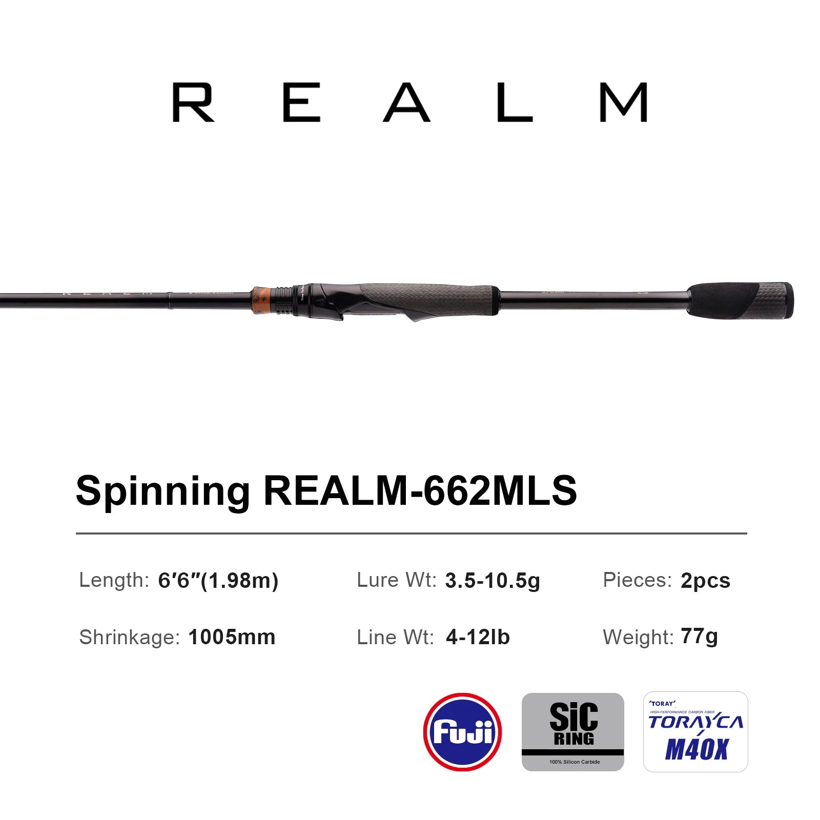 HookUpCo. Purelure Realm Bass Rod with Fuji Rings - HookUpCo.