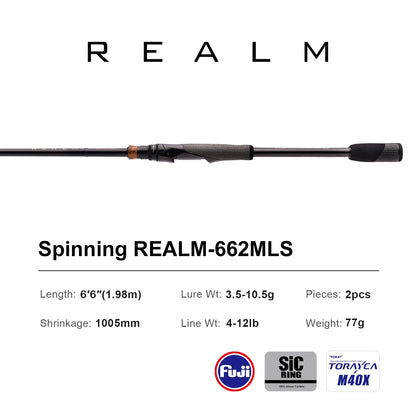 HookUpCo. Purelure Realm Bass Rod with Fuji Rings - HookUpCo.