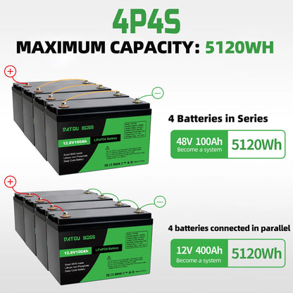 HookUpCo. LiFePO4 12V Battery for Solar Systems - HookUpCo.