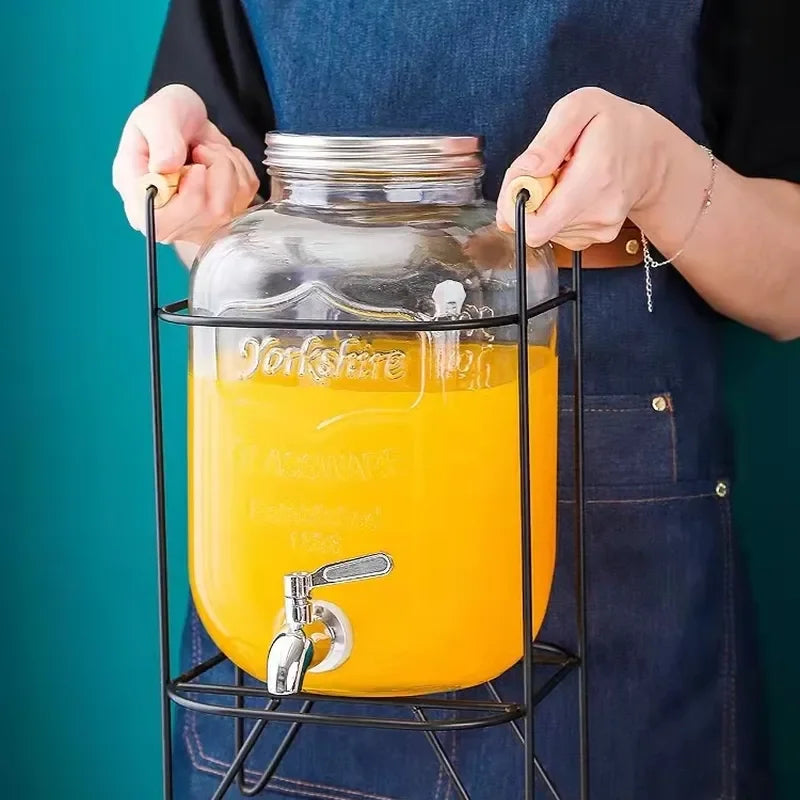 Elegant Glass Beverage Dispenser