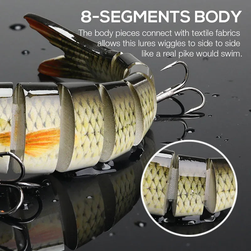 HookUpCo. Multi-Jointed Lures for Bass Fishing