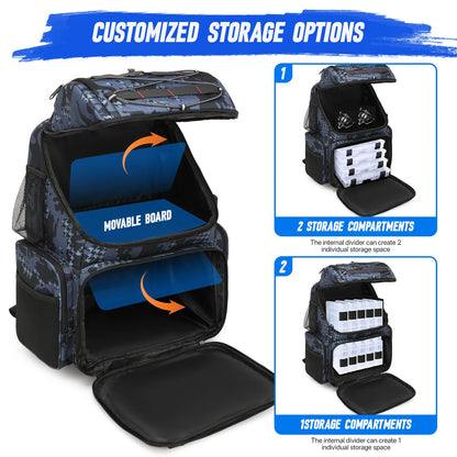 Multifunctional Fishing Backpack with Cooler and Rod Holders