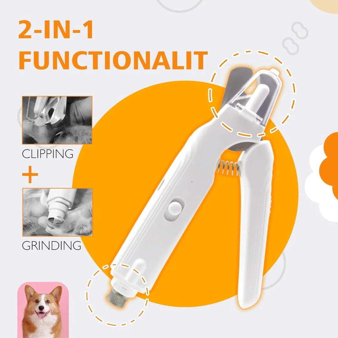 HookUpCo. Quiet Pet Nail Grinder with LED Lights