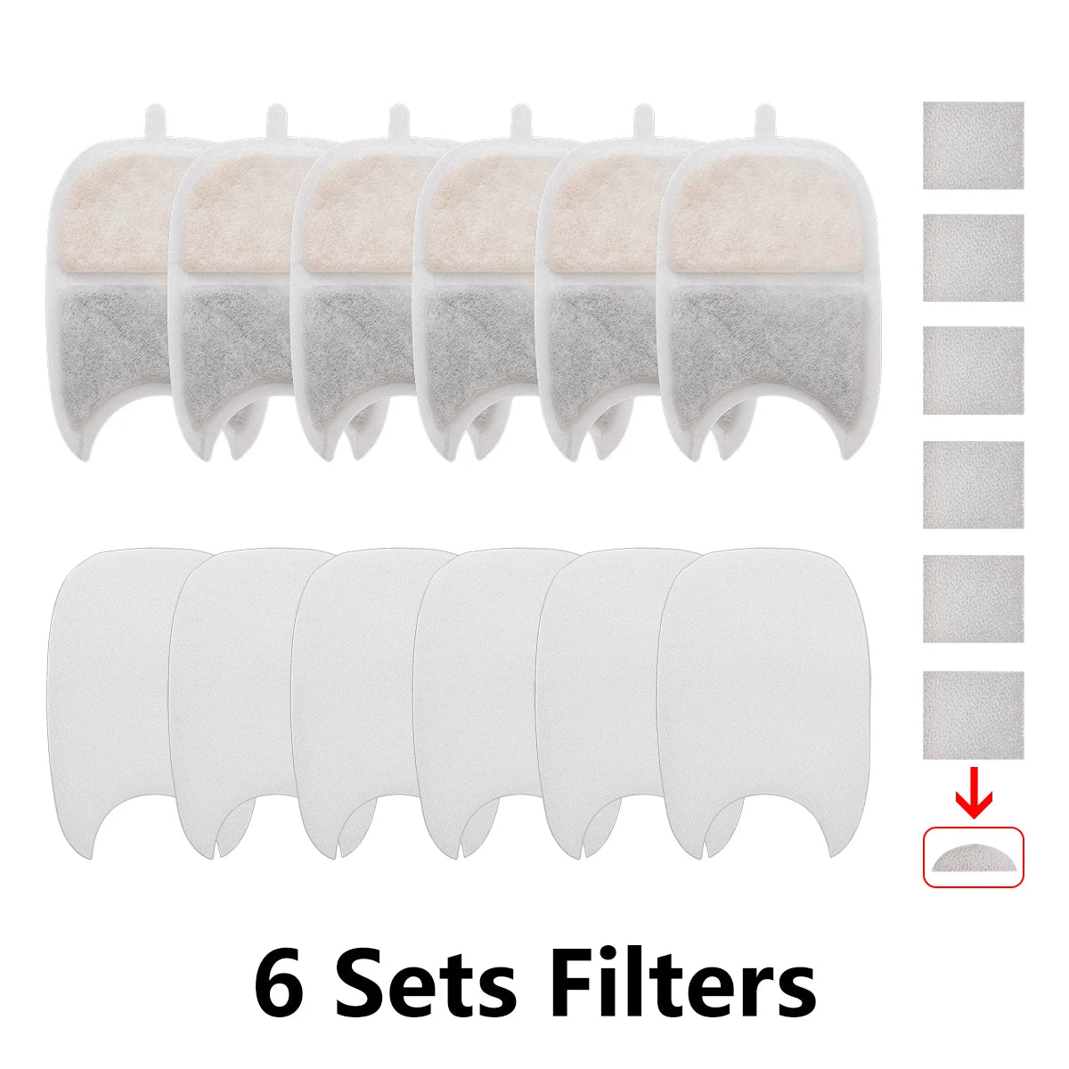 HookUpCo. Easy-Clean Cat Water Fountain Filters