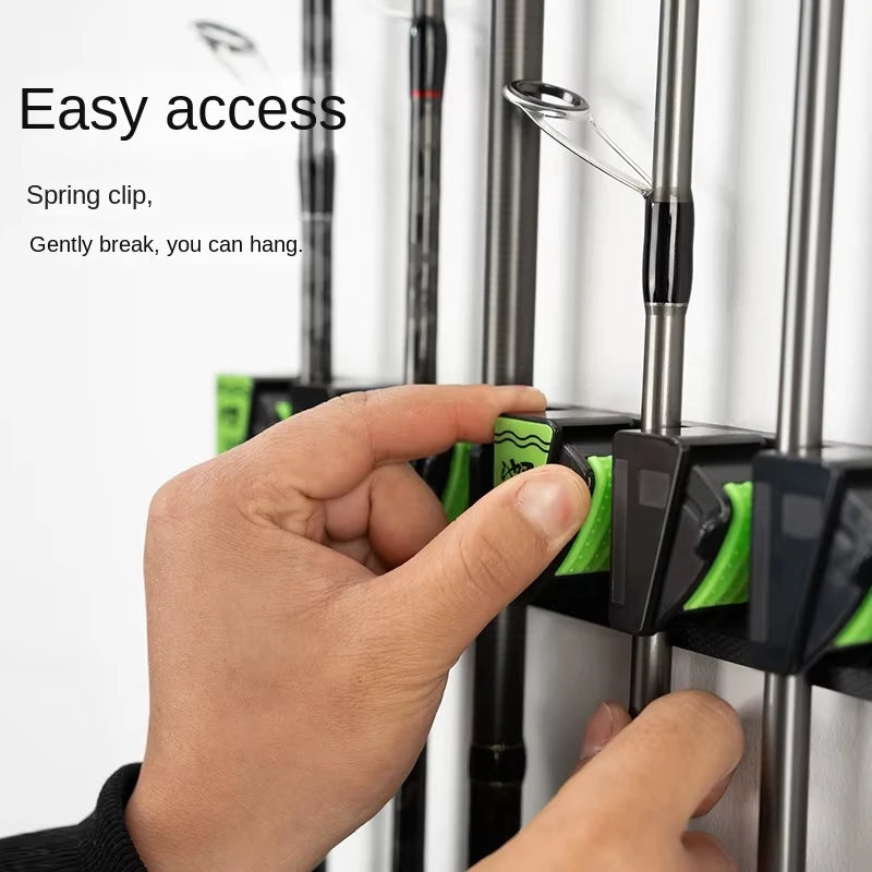 HookUpCo. Wall-Mounted Fishing Rod Rack - HookUpCo.