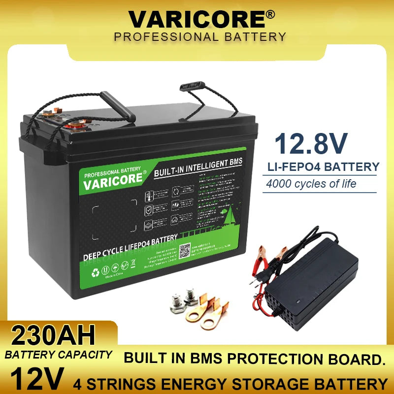 HookUpCo. 12V LiFePO4 Battery with 340Ah Capacity