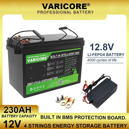 HookUpCo. 12V LiFePO4 Battery with 340Ah Capacity