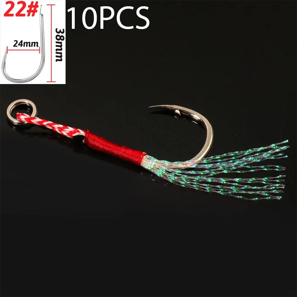 HookUpCo. 10PCS High Carbon Steel Fishing Hooks - HookUpCo.