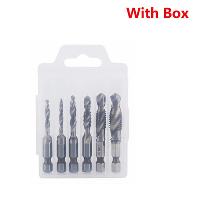 HookUpCo. Titanium Hex Shank Metric Tap Drill Bit Set