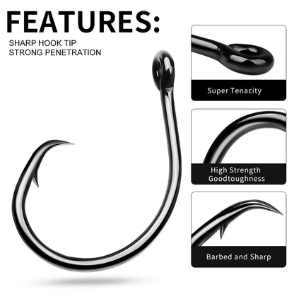 HookUpCo. High Carbon Steel Catfish Hooks 10pcs - HookUpCo.