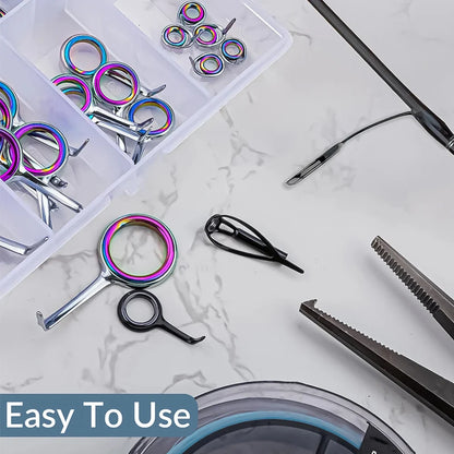 Stainless Steel Fishing Rod Guides Repair Kit - HookUpCo.