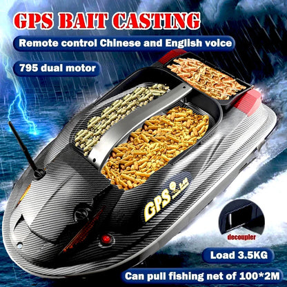 HookUpCo. GPS Bait Boat for Night Fishing