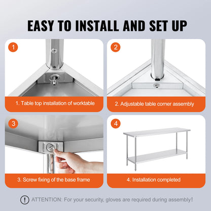 HookUpCo. Heavy Duty Prep Table