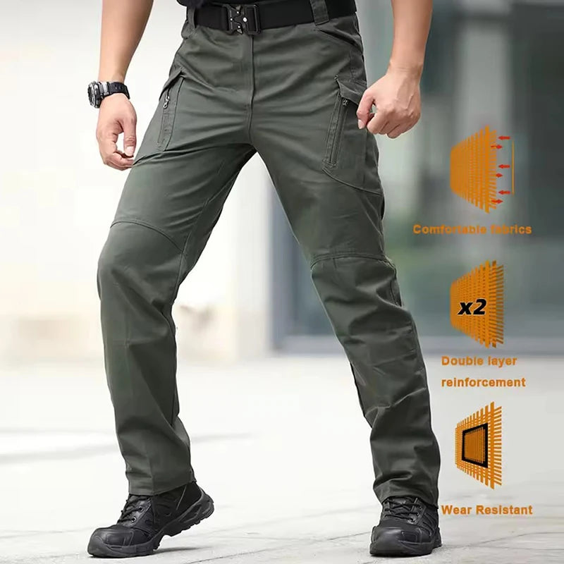 Premium Tactical Cargo Pants Men's Casual Outdoor Climbing Hiking Camping Multi-Pocket Long Pants