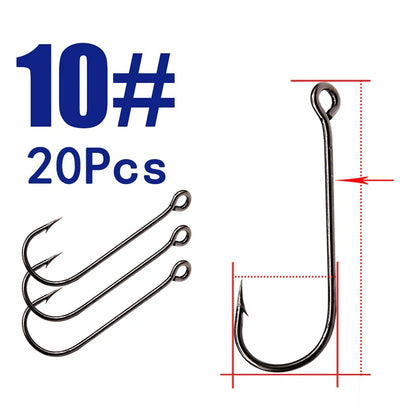 HookUpCo. 20pcs Black Sea Fishing Squid Hooks - HookUpCo.
