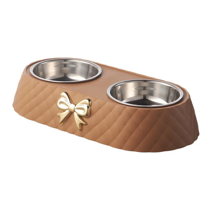 HookUpCo. Stylish Double Cat Dog Food Bowl