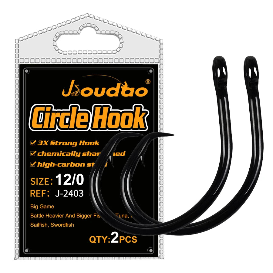 HookUpCo. Black Circle Hooks for Tuna Fishing - HookUpCo.