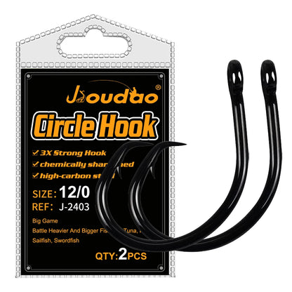 HookUpCo. Black Circle Hooks for Tuna Fishing - HookUpCo.
