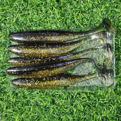 HookUpCo. 5pcs Silicone T-Tail Fishing Lures - HookUpCo.