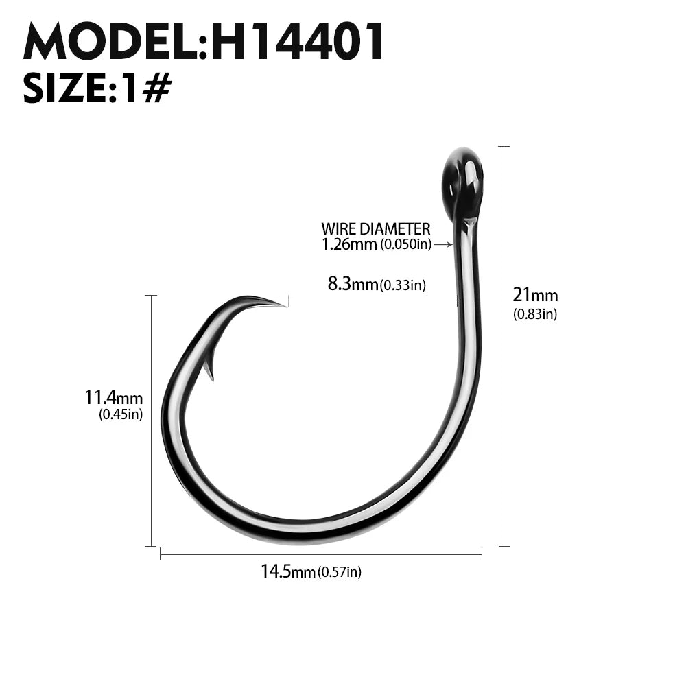 HookUpCo. High Carbon Steel Catfish Hooks 10pcs - HookUpCo.