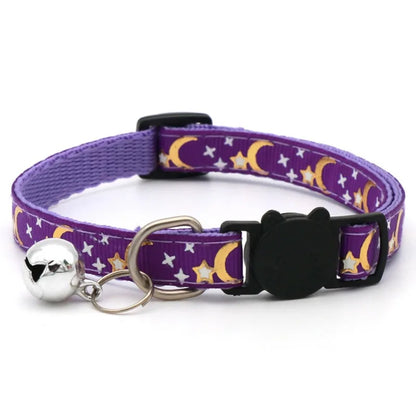 HookUpCo. Colorful Pet Collar with Safety Bell