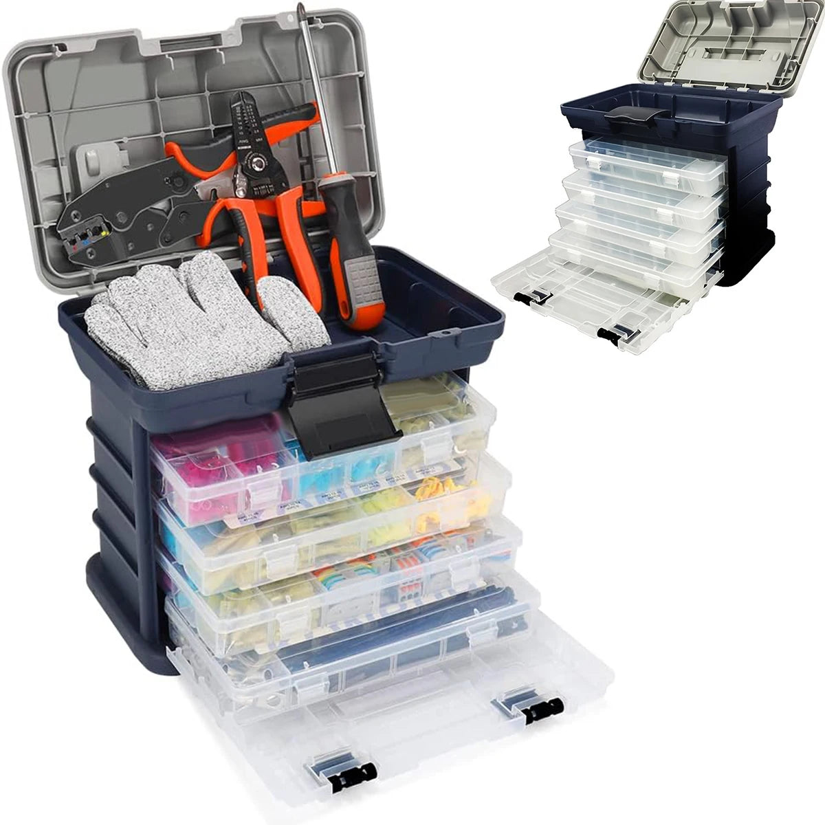 HookUpCo. Portable Multifunction Tackle Storage Box