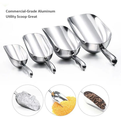 Ergonomic Aluminum Ice Scoop for All Uses