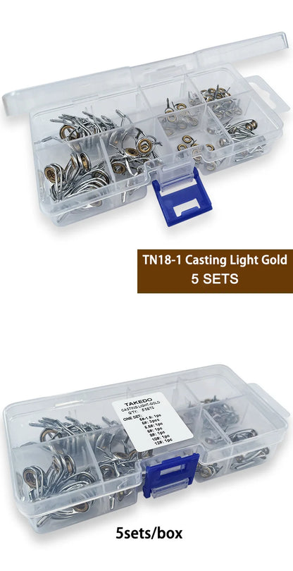 Stainless Steel Fishing Rod Repair Kit - 5 Sets - HookUpCo.