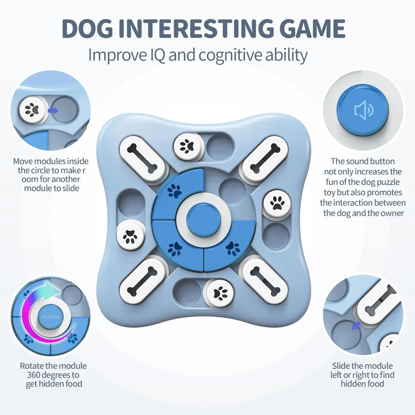 HookUpCo. Interactive Slow Feeder Dog Puzzle