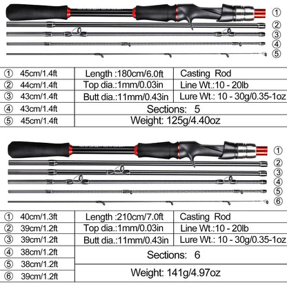 HookUpCo. Carbon Fiber Fishing Rod 1.8m/2.1m - HookUpCo.