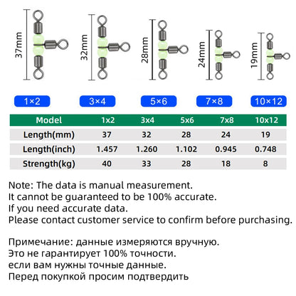HookUpCo. 10-Piece Luminous Fishing Swivels Set - HookUpCo.