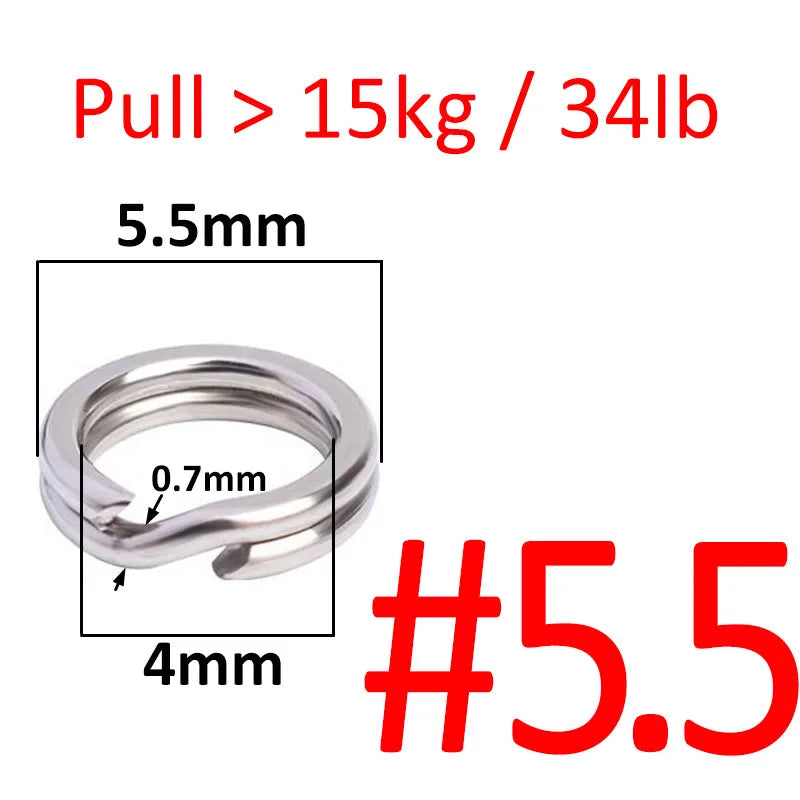 HookUpCo. Stainless Steel Fishing Split Rings 50pcs - HookUpCo.