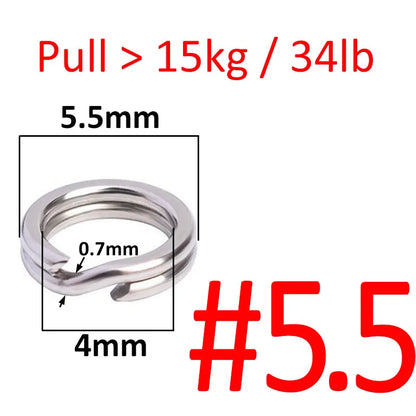 HookUpCo. Stainless Steel Fishing Split Rings 50pcs - HookUpCo.