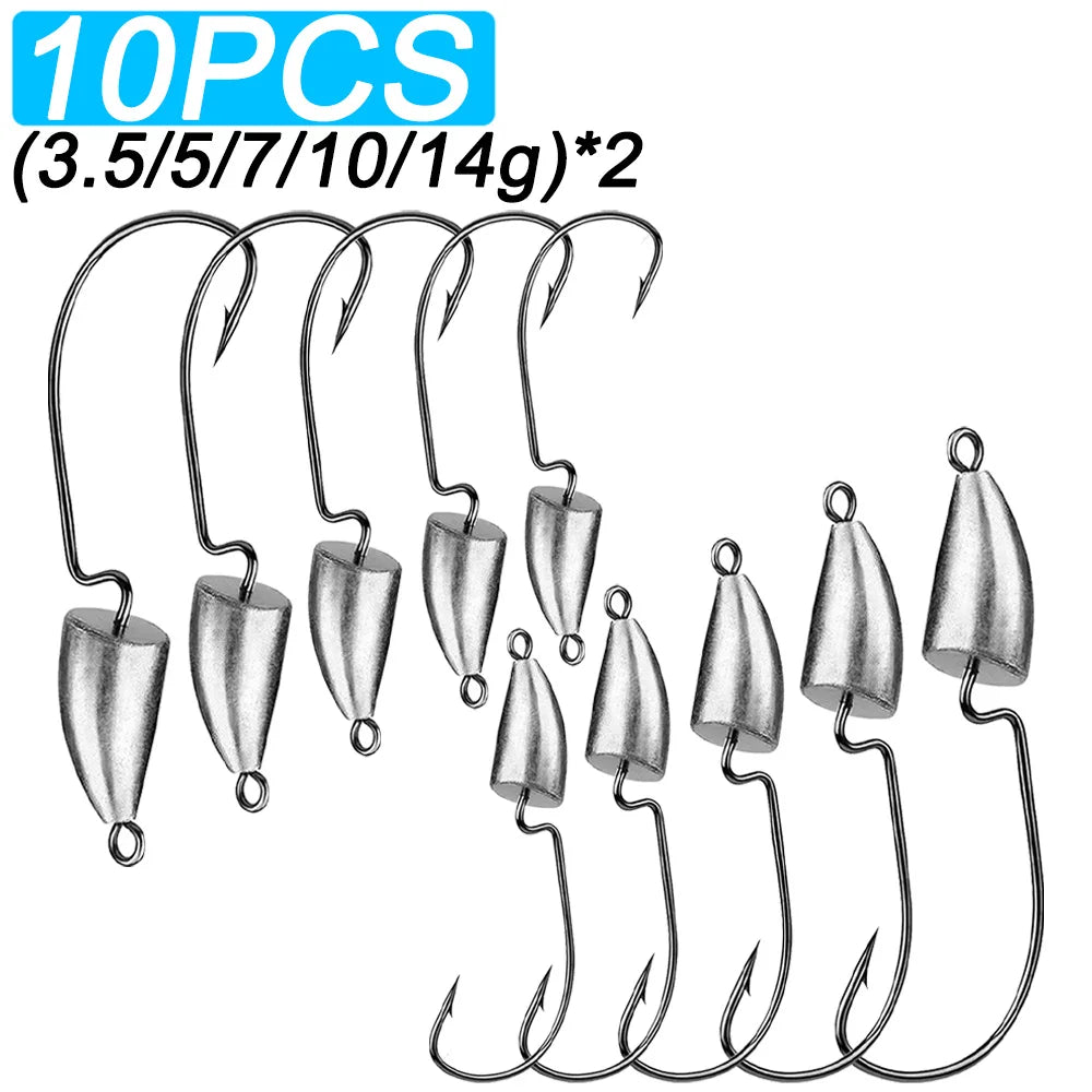 HookUpCo. Metal Jig Heads for Texas Rig Fishing - HookUpCo.