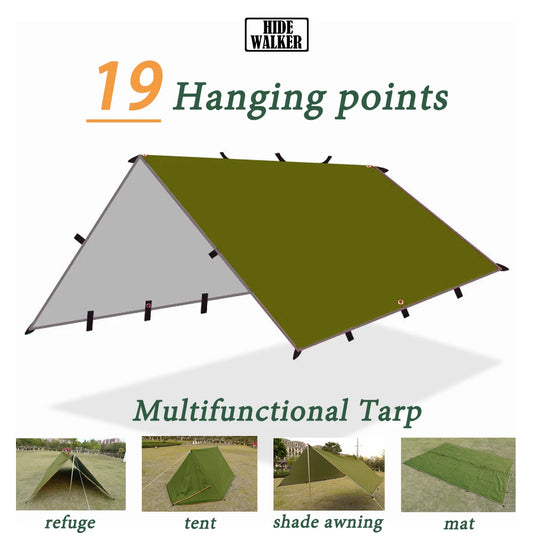 HookUpCo. Waterproof Tent Tarp with 19 Hang Points - HookUpCo.