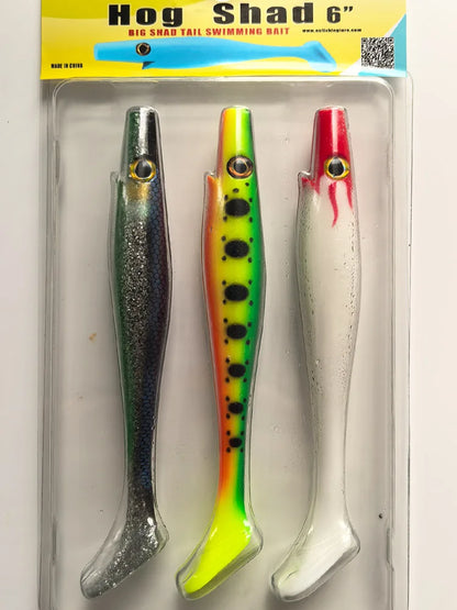HookUpCo. Hog Shad Soft Lures for Pike Fishing - HookUpCo.