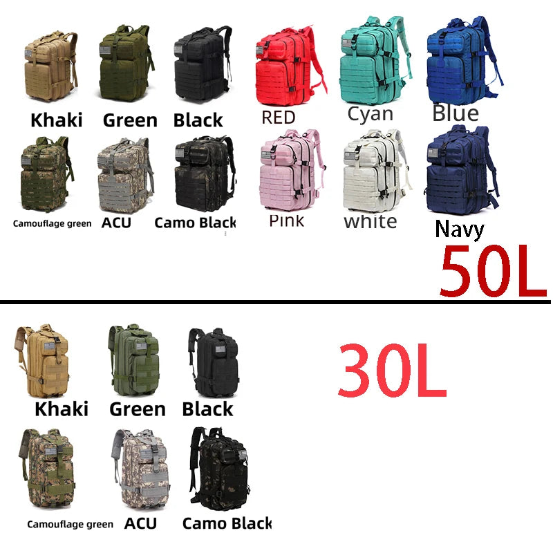 HookUpCo. 30L Waterproof Tactical Backpack