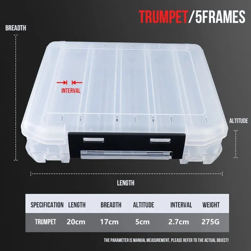 HookUpCo. Double-Sided Large Fishing Tackle Box