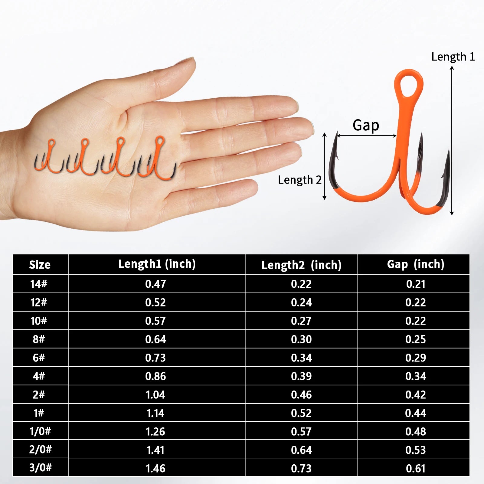 HookUpCo. 10Pcs Strong Treble Hooks for Fishing - HookUpCo.