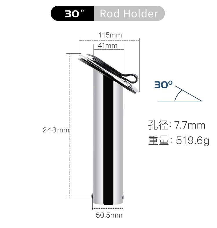 HookUpCo. Stainless Steel Flush Mount Rod Holders - HookUpCo.
