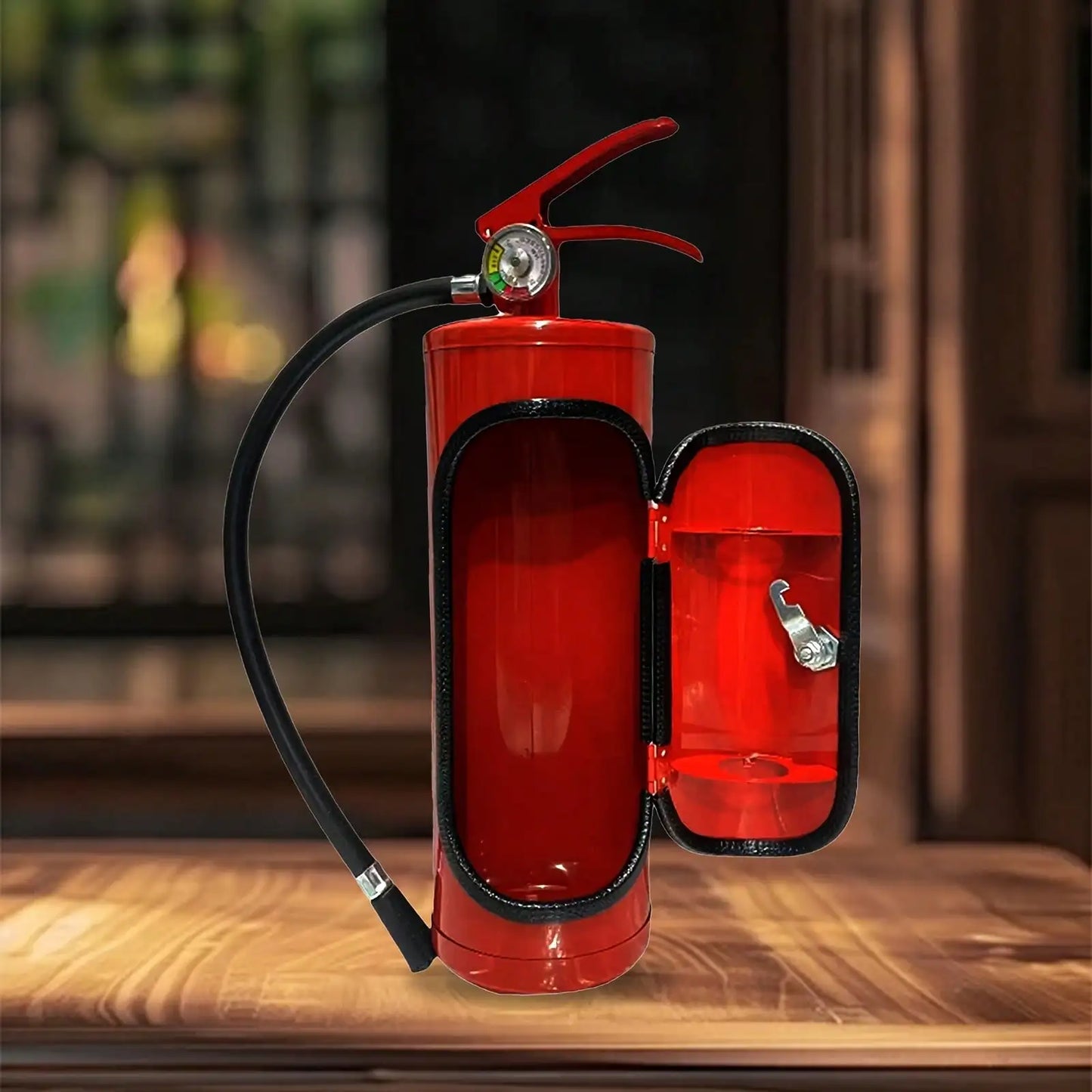 Iron Fire Extinguisher Mini Bar Holder for Home & Outdoor Fun