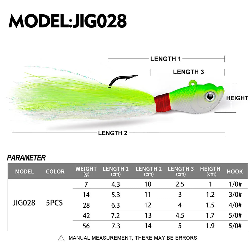 HookUpCo. Feathered Fishing Jig Set - HookUpCo.
