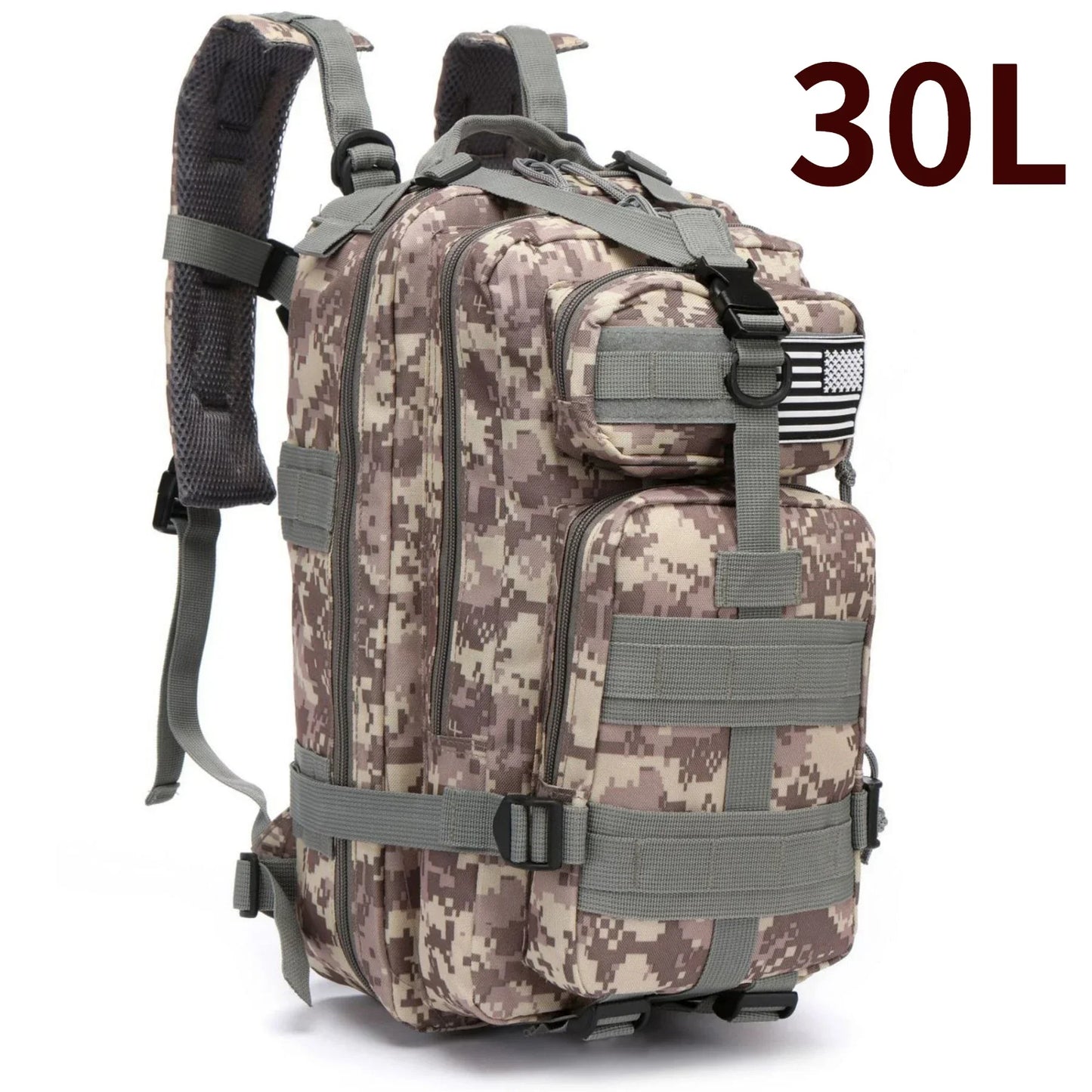 HookUpCo. 30L Waterproof Tactical Backpack