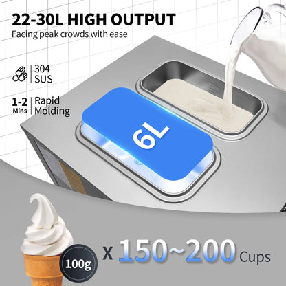HookUpCo. Tricolor Soft Serve Machine