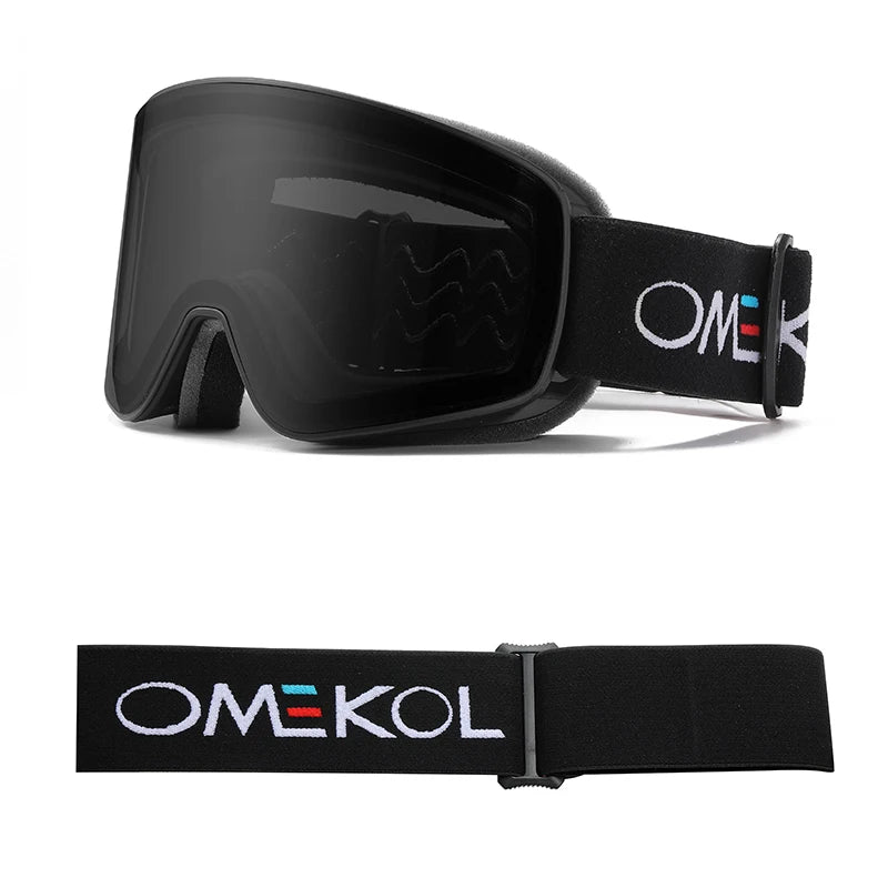 HookUpCo. Double Layer Anti-Fog Ski Goggles for Outdoor Fun