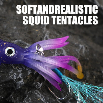 HookUpCo. 40g Squid-Design VIB Lure for Fishing