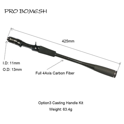HookUpCo. Carbon Fiber Taper Grip Fishing Handle - HookUpCo.