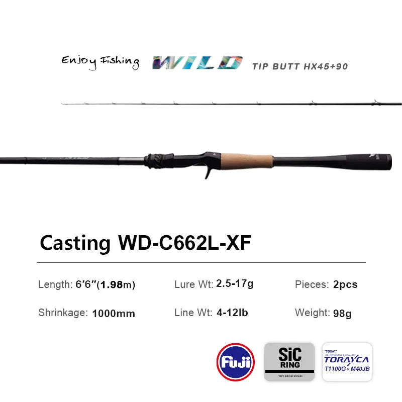 HookUpCo. PureLure Wild Fishing Rod for Predators - HookUpCo.