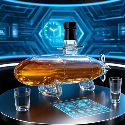 Submarine-Shaped Whiskey Decanter for Entertaining